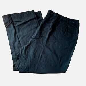 Woman Within Plus Size 38T Jeans in Natural Fit Black Cotton Pants Straight Leg